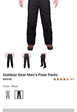 Outdoor‎ Gear Men's Polar Pants Black size XXL